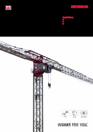 Věžové trolejové jeřáby s horní otočí TEREX CRANES CTT 721B-40