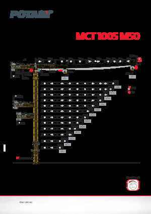 Věžové trolejové jeřáby s horní otočí Potain MCT 1005 M50