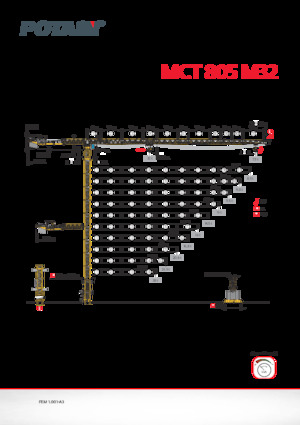 Věžové trolejové jeřáby s horní otočí Potain MCT 805 M32