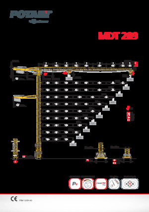 Věžové trolejové jeřáby s horní otočí Potain MDT 289