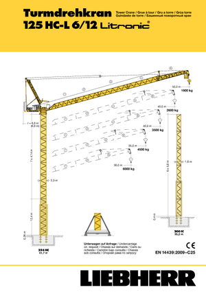 Věžové výkyvné jeřáby s horní otočí Liebherr 125 HC L
