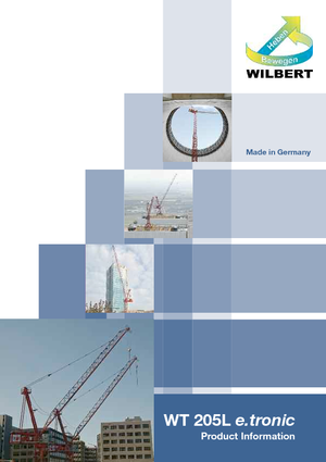 Věžové výkyvné jeřáby s horní otočí Wilbert WT 205 L e.tronic