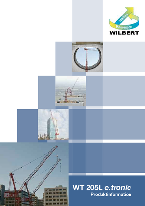 Věžové výkyvné jeřáby s horní otočí Wilbert WT 205 L e.tronic