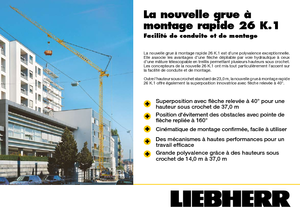Věžové trolejové jeřáby se spodní otočí Liebherr 26 K.1