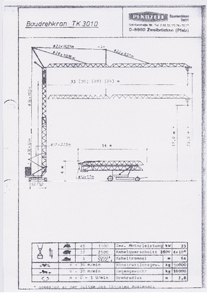 Věžové trolejové jeřáby se spodní otočí Pekazett 3010 SM