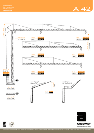 Věžové trolejové jeřáby se spodní otočí Arcomet A 42