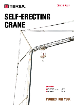 Věžové trolejové jeřáby se spodní otočí Terex Comedil (Zeppelin) CBR 30 Plus