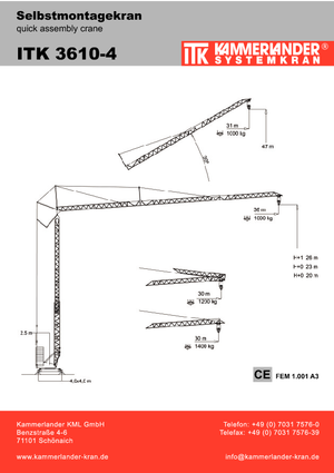 Věžové trolejové jeřáby se spodní otočí ITK ITK 3610-4