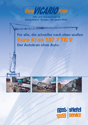 Věžové trolejové jeřáby se spodní otočí Euro-Kran Stiefel OMV 187.7