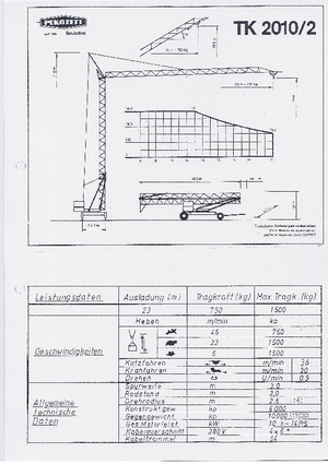 Věžové trolejové jeřáby se spodní otočí Pekazett TK 2010/2