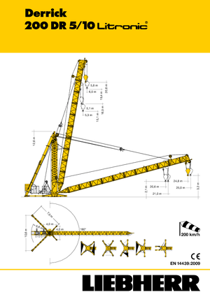 Věžové trolejové jeřáby s horní otočí Liebherr 200 DR 5/10 Litronic