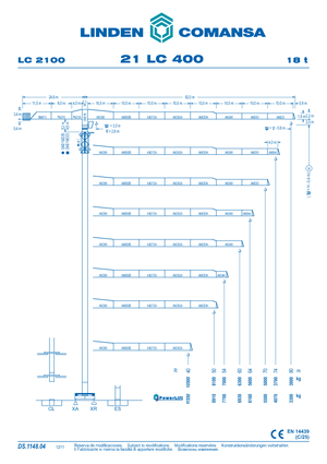 Věžové trolejové jeřáby s horní otočí Comansa 21LC400