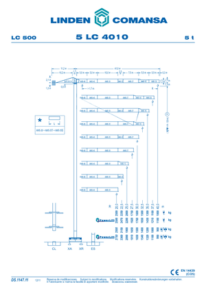 Věžové trolejové jeřáby s horní otočí Comansa 5LC4010