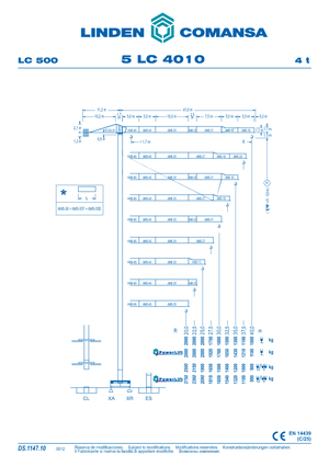 Věžové trolejové jeřáby s horní otočí Comansa 5LC4010
