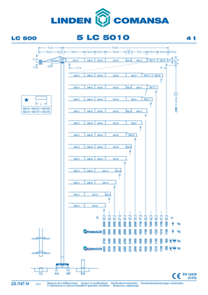 Věžové trolejové jeřáby s horní otočí Comansa 5LC5010