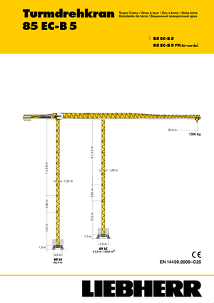 Věžové trolejové jeřáby s horní otočí Liebherr 85 EC-B  FR.tronic 
