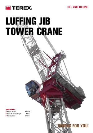 Věžové trolejové jeřáby s horní otočí Terex Comedil (Zeppelin) CTL 260-18