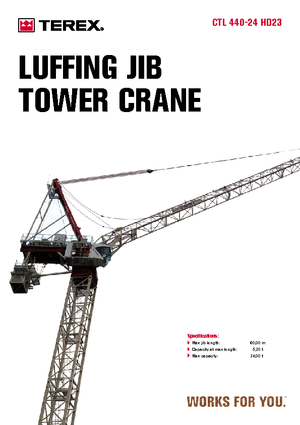 Věžové trolejové jeřáby s horní otočí Terex Comedil (Zeppelin) CTL 440-24