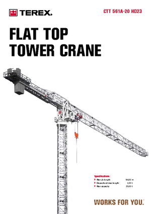 Věžové trolejové jeřáby s horní otočí Terex Comedil (Zeppelin) CTT 561 A 20