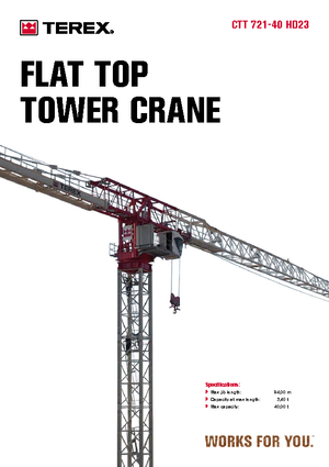 Věžové trolejové jeřáby s horní otočí Terex Comedil (Zeppelin) CTT 721-40