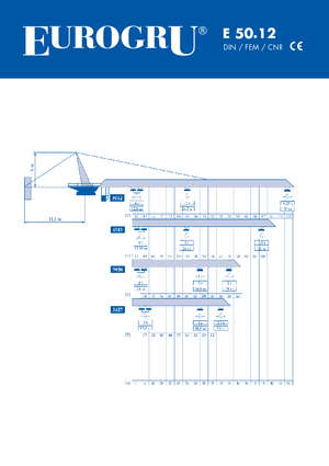Věžové trolejové jeřáby s horní otočí Eurogru ® E 50.12