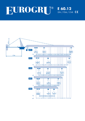 Věžové trolejové jeřáby s horní otočí Eurogru ® E 60.12