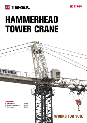 Věžové trolejové jeřáby s horní otočí Terex Peiner SK 315-F-Ts 211.1