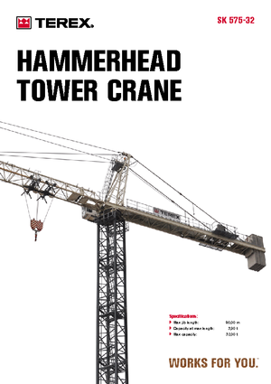 Věžové trolejové jeřáby s horní otočí Terex Peiner SK 575-E-Ts 213.1