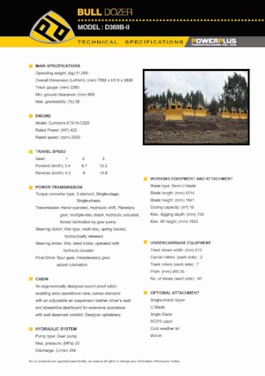 Pásové buldozery PowerPlus D368B-II