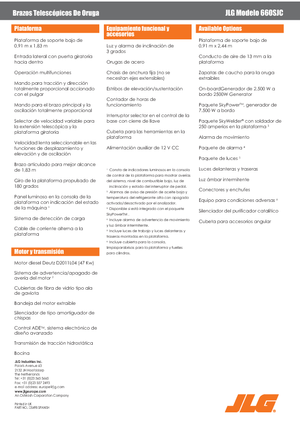 Pásové teleskopické pracovní plošiny JLG 660SJC