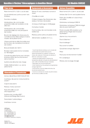 Pásové teleskopické pracovní plošiny JLG 660SJC