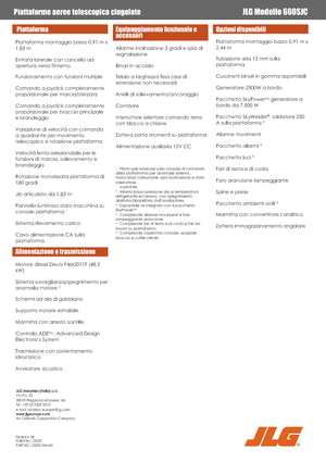 Pásové teleskopické pracovní plošiny JLG 660SJC