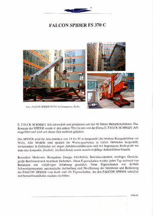 Pásové teleskopické pracovní plošiny Worldlift Industries AS - Rothlehner FS 370 C
