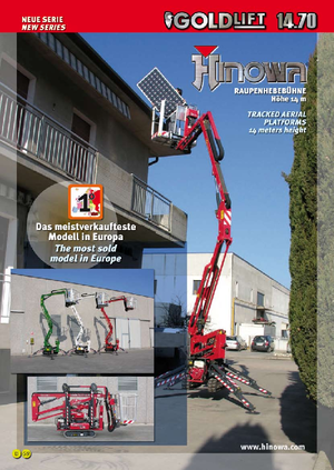 Pásové kloubové pracovní plošiny Hinowa GL 14.70