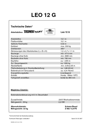 Pásové kloubové pracovní plošiny TEUPEN Leo 12 G