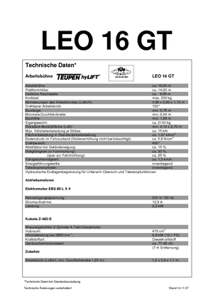 Pásové kloubové pracovní plošiny TEUPEN Leo 16 GT