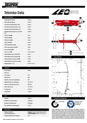 Pásové kloubové pracovní plošiny TEUPEN LEO40GTX