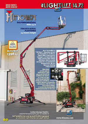 Pásové kloubové pracovní plošiny Hinowa Lightlift 14.72 IIIS