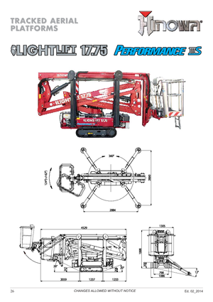 Pásové kloubové pracovní plošiny Hinowa Lightlift 17.75 Performance IIIS MK3