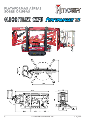 Pásové kloubové pracovní plošiny Hinowa Lightlift 17.75 Performance IIIS MK3