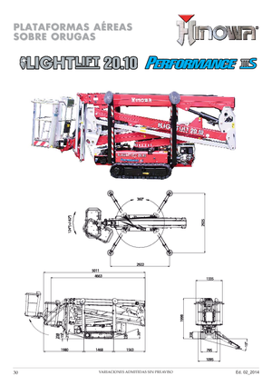 Pásové kloubové pracovní plošiny Hinowa Lightlift 20.10 Performance IIIS MK3