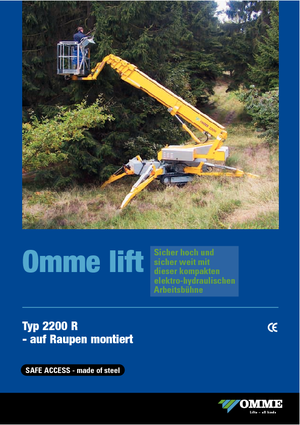 Pásové teleskopické pracovní plošiny OMMELIFT Omme 2200RBD