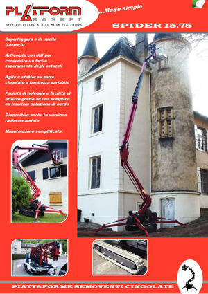 Pásové kloubové pracovní plošiny Basket Spider 15.75 E-Pro