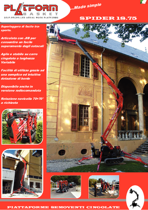 Pásové kloubové pracovní plošiny Basket Spider 18.75