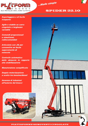 Pásové kloubové pracovní plošiny Basket Spider 22.10