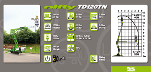 Pásové kloubové pracovní plošiny Niftylift TD 120 TN
