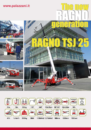 Pásové teleskopické pracovní plošiny Palazzani TSJ 25 C