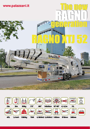 Pásové teleskopické pracovní plošiny Palazzani XTJ 52+ C