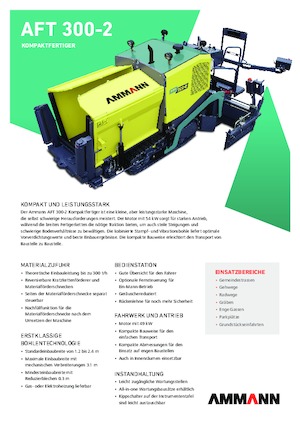 Pásové finišery Ammann AFT 300-2