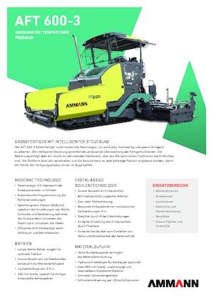 Pásové finišery Ammann AFT 600-3